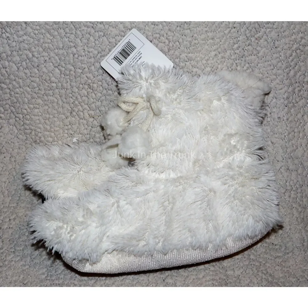 White Slipper Booties M/L